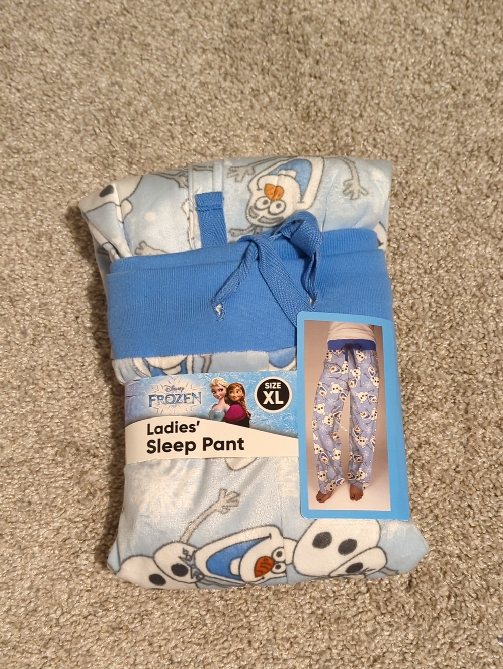 Kohl's Frozen Olaf Light Blue Pajama Bottoms